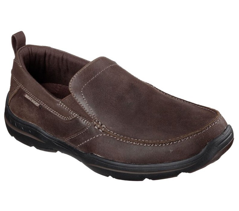 Skechers Relaxed Fit: Harper - Forde - Mens Casual Shoes Dark Brown [AU-EM7852]